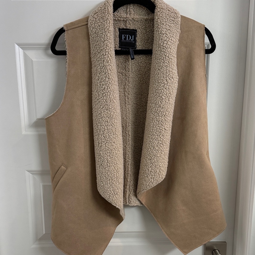 FDJ Beige Sherpa Vest